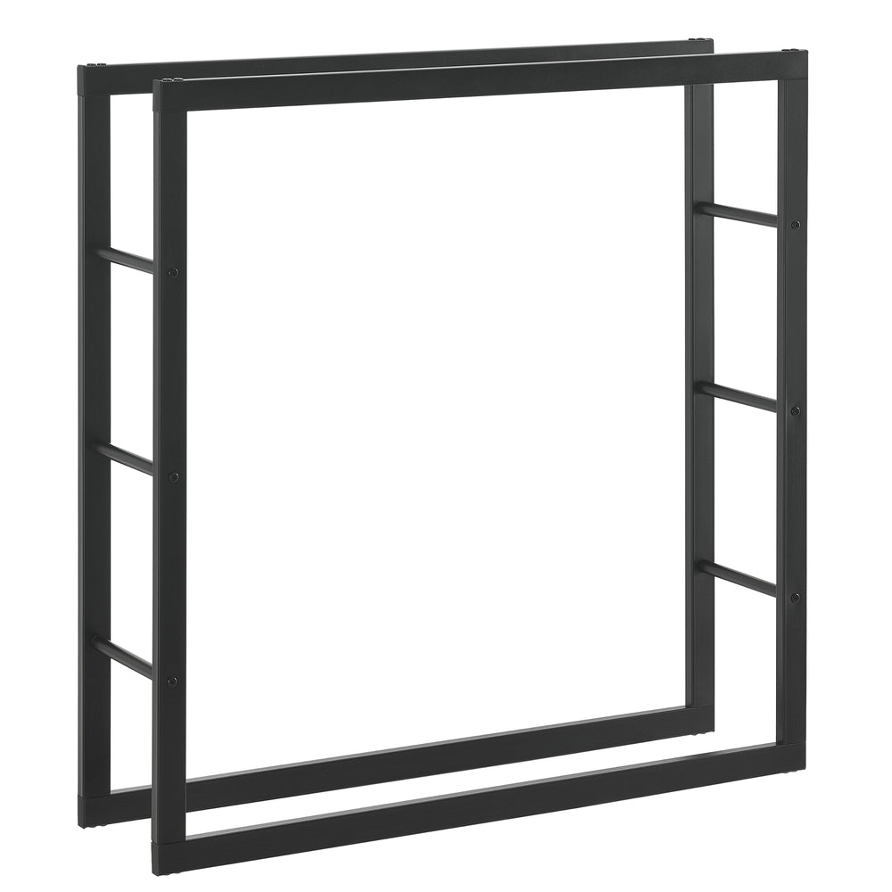 Kandallófa tartó Täby acél fekete, különböző méretekben [en.casa] - premiumXL