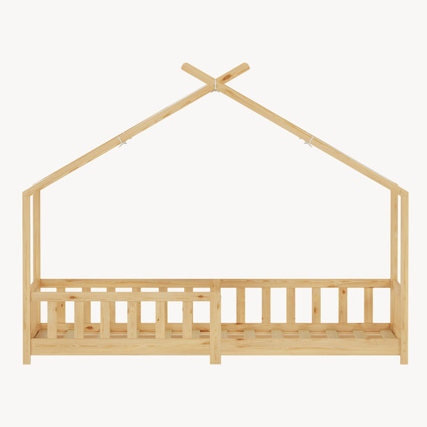 Házikó gyerekágy Rila Montessori stílusban leesésgátlóval 90x200 cm [en.casa]