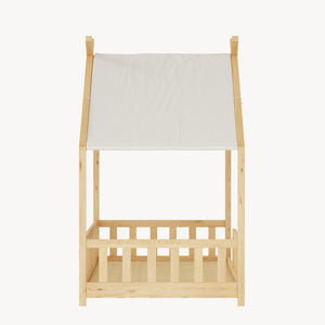 Házikó gyerekágy Rila Montessori stílusban leesésgátlóval 90x200 cm [en.casa]