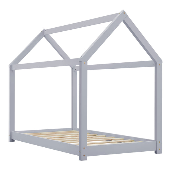 Gyermekágy házikó formájú gyerekágy 140x70/80x160 cm többszínű [en.casa]® 