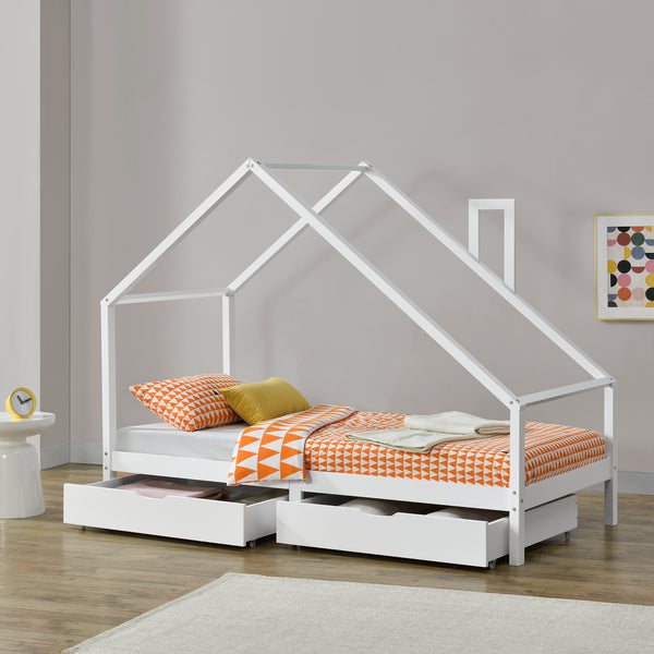 Gyermekágy Assling 2 tárolófiókkal és ágyrácssal 90 x 200 cm több színben [en.casa]