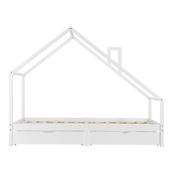 Gyermekágy Assling 2 tárolófiókkal és ágyrácssal 90 x 200 cm több színben [en.casa]