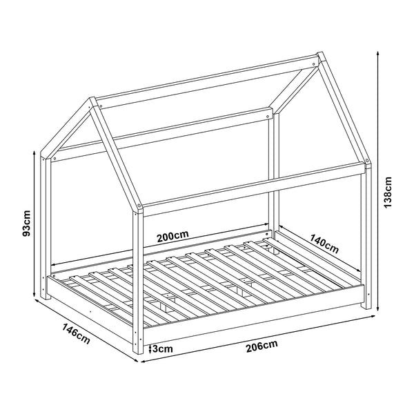 Házikó gyerekágy Cerro több színben és méretben [en.casa]