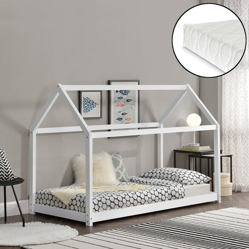 Házikó gyerekágy Netstal 90x200 cm matraccal [en.casa]