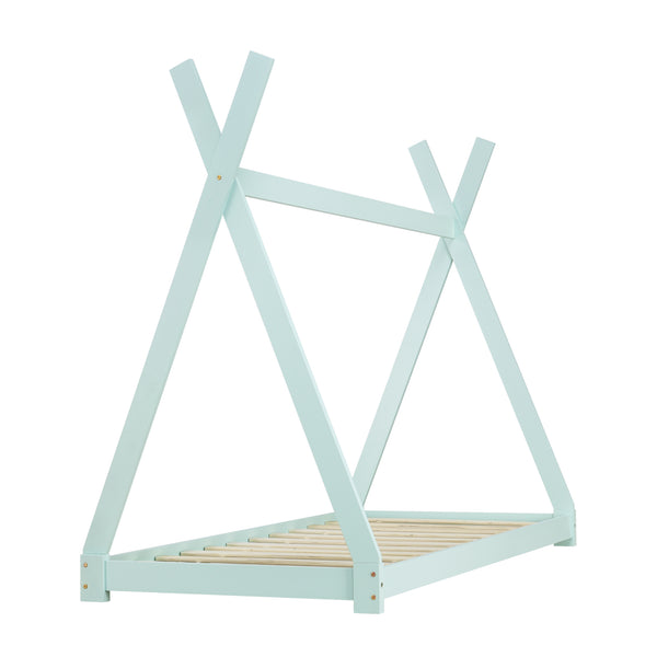 Onejda gyerekágy 90x200 cm tipi indián sátor matraccal, fenyőfa [en.casa]