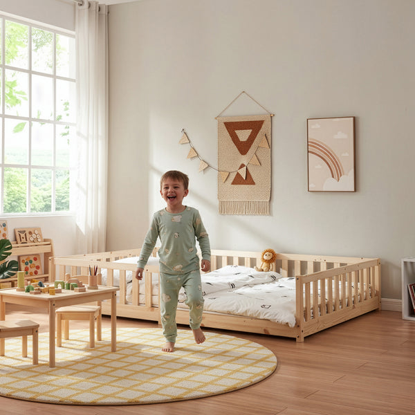 Montessori gyerekágy Tanna leesésgátlóval [en.casa]