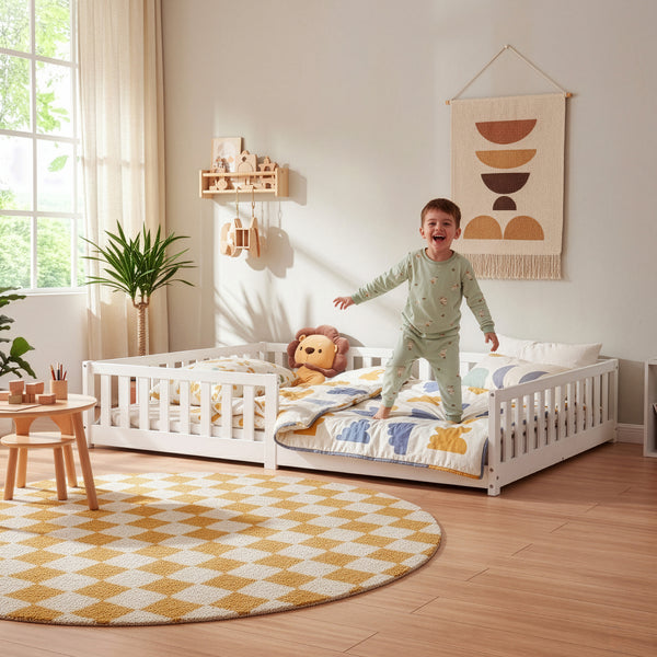 Montessori gyerekágy Tanna leesésgátlóval [en.casa]