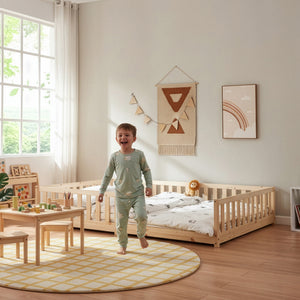 Montessori gyerekágy Tanna leesésgátlóval [en.casa]