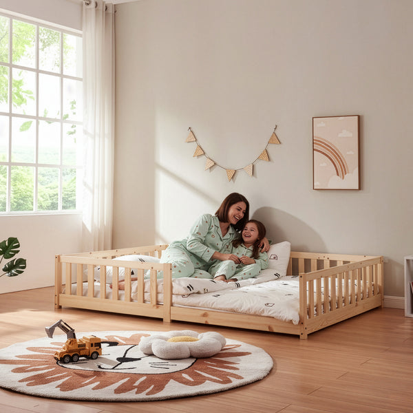 Montessori gyerekágy Tanna leesésgátlóval [en.casa]