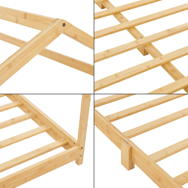 Házikó gyerekágy Vindafjord bambusz különböző méretekben [en.casa]