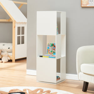 Forgatható könyvespolc Fjelmarirg 109x34x34 cm fehér [en.casa] - premiumXL