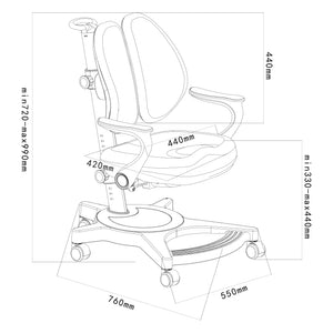 Gyerek forgószék Partille [en.casa]