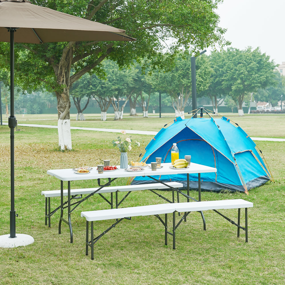 Összecsukható asztal Ljusnarsberg műanyagból [en.casa] - premiumXL