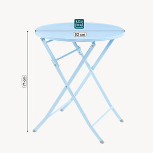 Összecsukható kerti asztal Sande acél [en.casa]