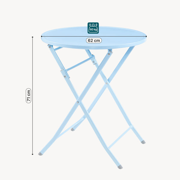 Összecsukható kerti asztal Sande acél [en.casa]