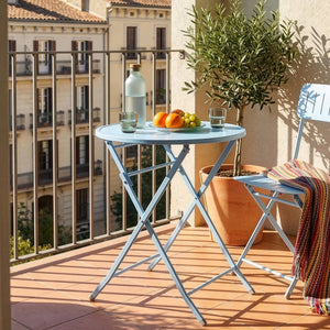 Összecsukható kerti asztal Sande acél [en.casa]