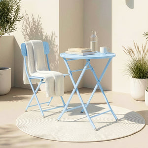 Összecsukható kerti asztal Sande acél [en.casa]