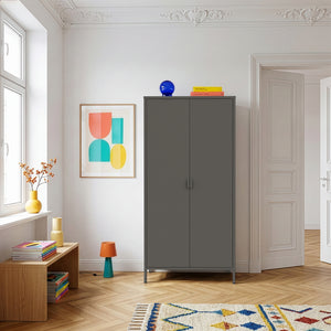 Ruhásszekrény Esteli 170x80x45 cm acél [en.casa]