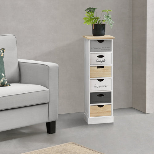  Könyvespolc 6 polccal Oxford 192 x 80 x 24 cm térelválasztó forgácslap több színben [en.casa]®