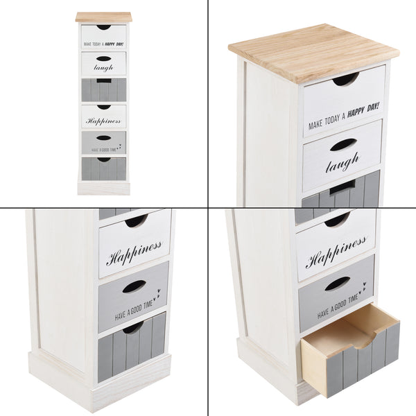 Komód Salo ABDF-98xx császárfa 91 x 29 x 27 cm többszínű [en.casa] 