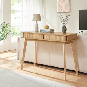 Konzolasztal Tysvær 110x40x78 cm bambusz [en.casa]