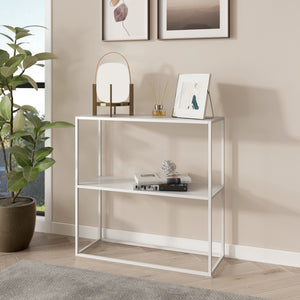 Konzolasztal Strömstad 80x80x26cm acélból [en.casa] - premiumXL