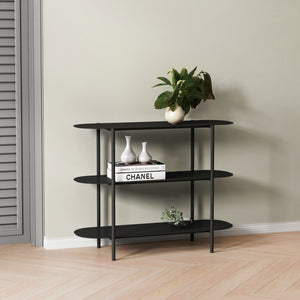 Konzolasztal Enebakk 70x90x32cm fekete, matt [en.casa] - premiumXL