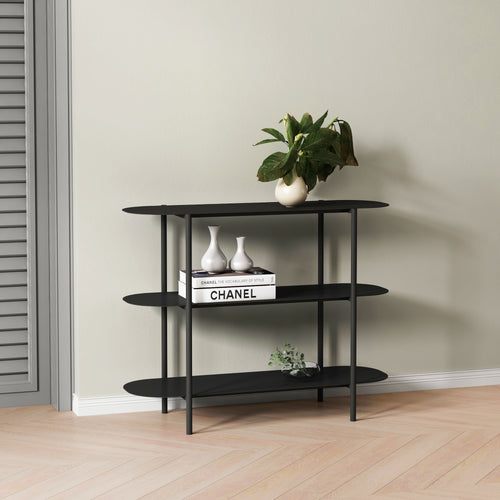 Konzolasztal Enebakk 70x90x32cm fekete, matt [en.casa] - premiumXL