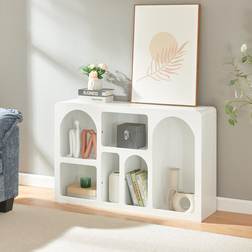 Sideboard Vågå nyitott rekeszekkel 110x30x70 cm fehér [en.casa] - premiumXL