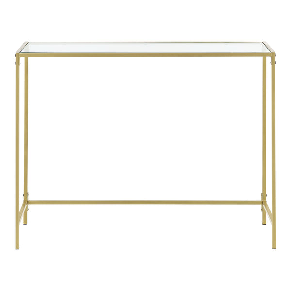 Üveg konzolasztal Alajärvi fekete/arany [en.casa]