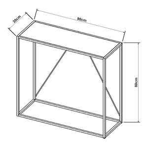 Konzolasztal Austevoll 90x30x80cm több színben [en.casa]