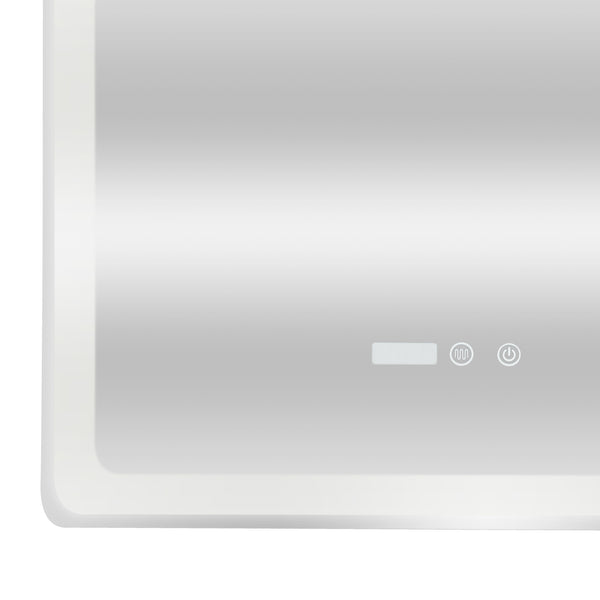 LED-es fürdőszobai tükör Casoli ezüst kerettel több méretben [pro.tec]