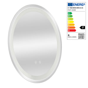 LED-es fürdőszobai tükör Maratea ezüst kerettel több méretben [pro.tec]