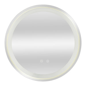 LED-es fürdőszobai tükör Maratea ezüst kerettel több méretben [pro.tec]