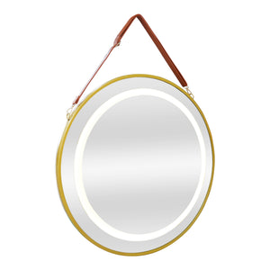 LED-es fürdőszobai tükör akasztóval Picerno arany kerettel több méretben [pro.tec]