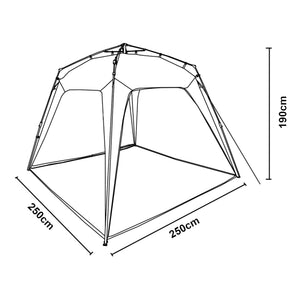 LED-es kerti pavilon Barendrecht 250x250x190cm [pro.tec]