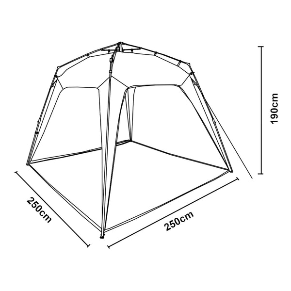 LED-es kerti pavilon Barendrecht 250x250x190cm [pro.tec]