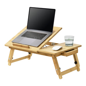 Bambusz laptopasztal Trysil 55x35x28cm [en.casa] - premiumXL