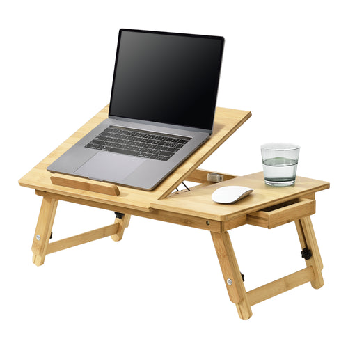 Bambusz laptopasztal Trysil 55x35x28cm [en.casa] - premiumXL