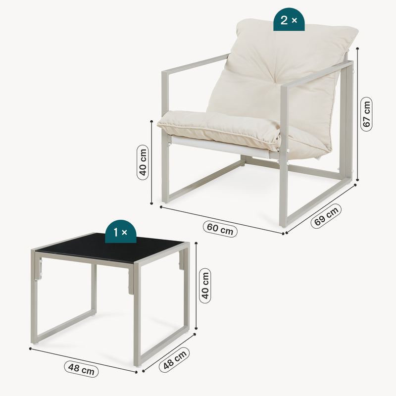 Méretrajz Karg 3 részes lounge szett [casa.pro]