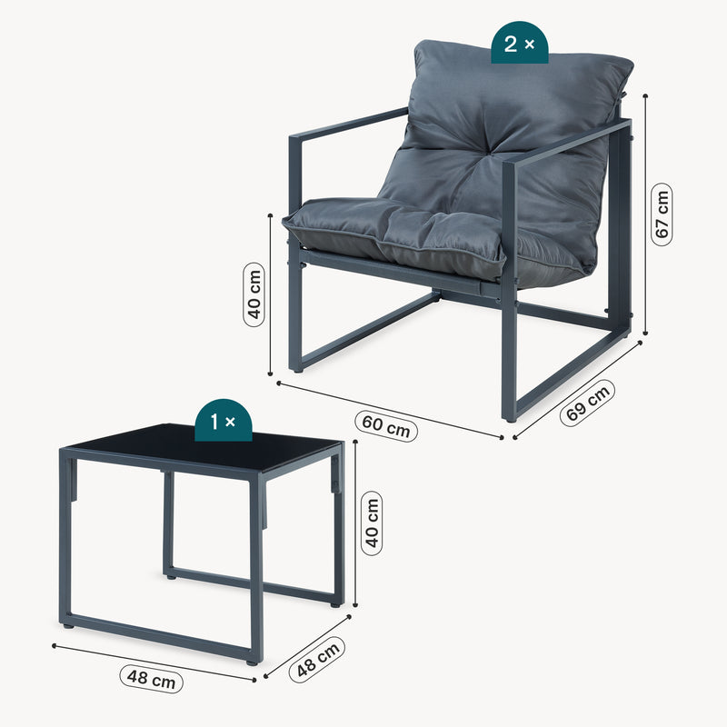 Méretrajz Karg 3 részes lounge szett [casa.pro]