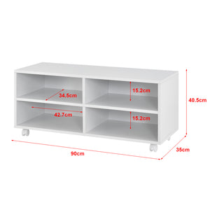Gurulós polcos szekrény Gränne WM 90 x 35 x 40,5 cm több színben [en.casa]