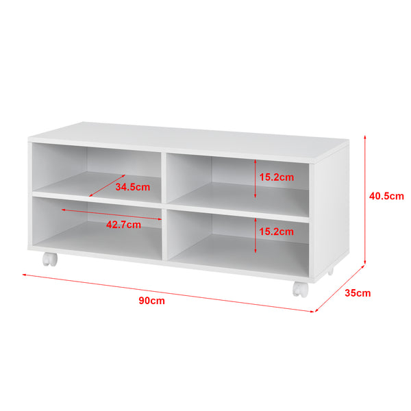 Gurulós polcos szekrény Gränne WM 90 x 35 x 40,5 cm több színben [en.casa]