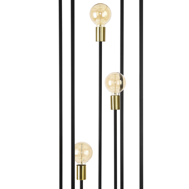 Méretrajz Állólámpa Groningen 3 x E27 nappali megvilágítás max 60W fém 140 x 30 x 30 cm több színben [lux.pro]® 