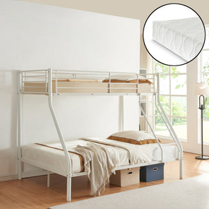 Fém - emeletes ágy Sortland 200x140/90 cm matracokkal [neu.haus] - premiumXL