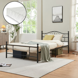 Firenze fém ágy 120x200 cm hideghab matraccal vagy anélkül, különböző színekben [en.casa] - premiumXL