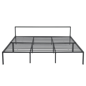 Fém ágykeret és ágyrács Imatra matraccal fekete [en.casa]
