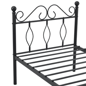 Fém ágykeret és ágyrács Apolda fekete [en.casa]