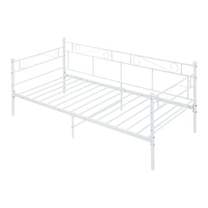 Fémkeretes heverő matraccal Granada 90x200 cm acél [en.casa]