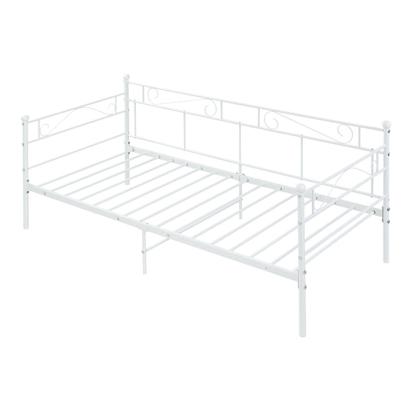 Fémkeretes heverő matraccal Granada 90x200 cm acél [en.casa]